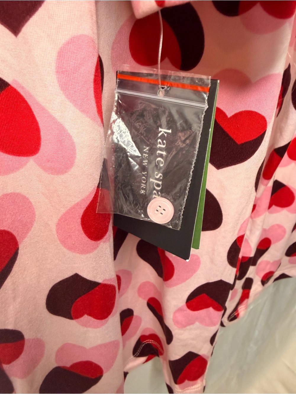 kate spade Pink Heart-Print Two-Piece Pajama Set - Picture 5 of 8